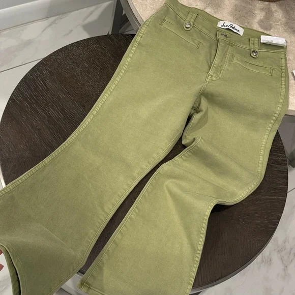 Sam Edelman Sage Green kick flare Jeans size 26 - Picture 12 of 16